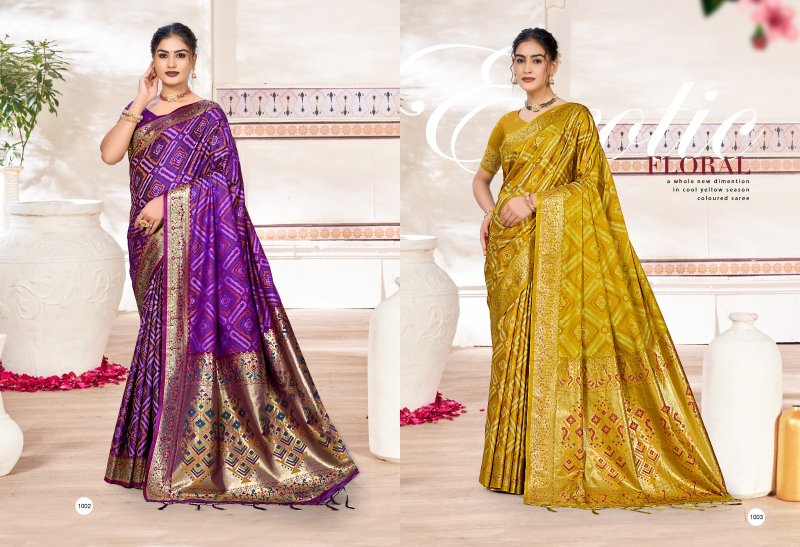 Bandhani Silk 2 By Bunawat Silk With Bandhani Zari Weaving Work Saree